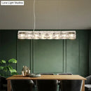 GobekUsa Modern Crystal Tube Island Light with 6/8 Bulb Suspension - Clear and Stylish