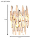 GobekUsa Modern Silver Double-Layered Wall Sconce with Clear Crystal Accents - 2 Lights