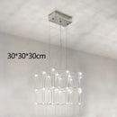 GobekUsa Cosmos Chandelier: Nordic Silver Firefly Light for Luxe Living & Dining Rooms
