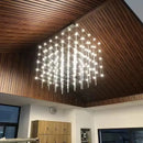 GobekUsa Cosmos Chandelier: Nordic Silver Firefly Light for Luxe Living & Dining Rooms
