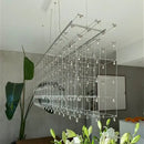 GobekUsa Cosmos Chandelier: Nordic Silver Firefly Light for Luxe Living & Dining Rooms