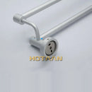 Modern silver double towel bar bathroom rack by Decorbites