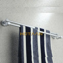Modern silver double towel bar bathroom rack by Decorbites