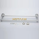Modern silver double towel bar bathroom rack by Decorbites