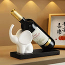 GobekUsa Elephant Wine Rack Table Ornament Home Decor Sculpture Craft Art