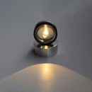 GobekUsa LED Silver Finish Bedroom Wall Sconce with Crystal Shade - Warm & White Lighting
