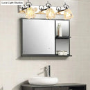 GobekUsa Modern Flower Shade Vanity Wall Light Fixture - Clear Glass, Silver Finish, 2/3 Lights - Ideal for Bathroom - 12"/18" W