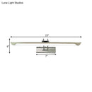 GobekUsa Modern Silver Finish Linear Wall Mount LED Stainless Steel Vanity Lamp for Bedroom - 16"/23.5" Width