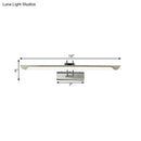 GobekUsa Modern Silver Finish Linear Wall Mount LED Stainless Steel Vanity Lamp for Bedroom - 16"/23.5" Width