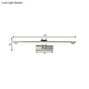 GobekUsa Modern Silver Finish Linear Wall Mount LED Stainless Steel Vanity Lamp for Bedroom - 16"/23.5" Width