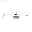 GobekUsa Modern Silver Finish Linear Wall Mount LED Stainless Steel Vanity Lamp for Bedroom - 16"/23.5" Width