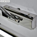 GobekUsa Modern Silver Finish Linear Wall Mount LED Stainless Steel Vanity Lamp for Bedroom - 16"/23.5" Width