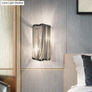 GobekUsa Contemporary Tassels Aluminum Flush Wall Sconce - 1-Light Silver Finish Wall Mounted Light