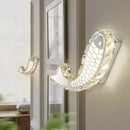 GobekUsa Contemporary LED Wall Sconce with Crystal Block Shade for Bedside Mounting