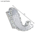 GobekUsa Contemporary LED Wall Sconce with Crystal Block Shade for Bedside Mounting