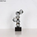 GobekUsa Geometric Crystal Ball Desk Ornament: Abstract Crafts Crystal Artwork for Aesthetic Room Decor