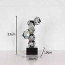 GobekUsa Geometric Crystal Ball Desk Ornament: Abstract Crafts Crystal Artwork for Aesthetic Room Decor