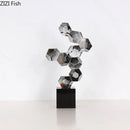 GobekUsa Geometric Crystal Ball Desk Ornament: Abstract Crafts Crystal Artwork for Aesthetic Room Decor