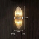 GobekUsa Crystal Strip LED Wall Lamp for Living Room, Bedroom, Study, Balcony Lighting