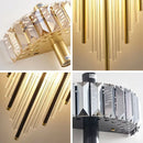 GobekUsa Crystal Strip LED Wall Lamp for Living Room, Bedroom, Study, Balcony Lighting