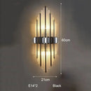 GobekUsa Crystal Strip LED Wall Lamp for Living Room, Bedroom, Study, Balcony Lighting