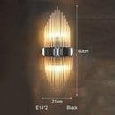 GobekUsa Crystal Strip LED Wall Lamp for Living Room, Bedroom, Study, Balcony Lighting