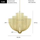 GobekUsa Geometric Iron Chandelier | Nordic Loft Pendant Light Fixture