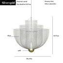 GobekUsa Geometric Iron Chandelier | Nordic Loft Pendant Light Fixture