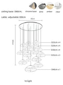 GobekUsa Glass LED Chandelier Lighting for Modern Stairs, Dining Room, and Home Bar