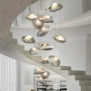 GobekUsa Glass LED Chandelier Lighting for Modern Stairs, Dining Room, and Home Bar