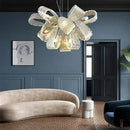 GobekUsa Glass Pinecone LED Chandelier: Modern Art Deco Pendant Lighting