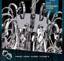 GobekUsa Crystal Chandelier: Modern Silver/Gold Lustre De Cristal Pendant Light for Living Room