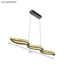 GobekUsa Minimalist LED Crystal Ceiling Light for Restaurant with Silver Island Pendant