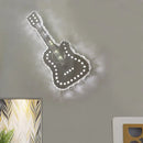 GobekUsa Modern LED Crystal Wall Lamp for Guitar Bedchamber in Gray