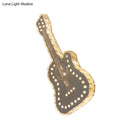 GobekUsa Modern LED Crystal Wall Lamp for Guitar Bedchamber in Gray