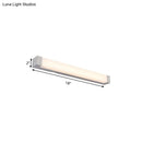 GobekUsa Rectangle Bathroom Wall Mount Light Aluminum LED Nordic Vanity Lamp with Acrylic Shade in White, Warm/White Light (18"/22" W)