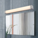 GobekUsa Rectangle Bathroom Wall Mount Light Aluminum LED Nordic Vanity Lamp with Acrylic Shade in White, Warm/White Light (18"/22" W)