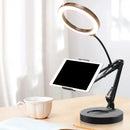 GobekUsa LED Makeup Light Mobile Phone Holder Fill Lamp - Sleek Black with Foldable Arm
