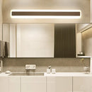 GobekUsa Modern Silver LED Washbasin Wall Lighting Fixture - 16"/20.5" L, Elongated Metal Shade in Warm/White Light