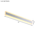 GobekUsa Modern Silver LED Washbasin Wall Lighting Fixture - 16"/20.5" L, Elongated Metal Shade in Warm/White Light