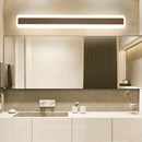 GobekUsa Modern Silver LED Washbasin Wall Lighting Fixture - 16"/20.5" L, Elongated Metal Shade in Warm/White Light