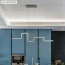GobekUsa 31.5"/39" Linear Kitchen Island LED Pendant Light - Minimalistic Metal Design in Black/Grey, Warm/White
