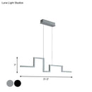 GobekUsa 31.5"/39" Linear Kitchen Island LED Pendant Light - Minimalistic Metal Design in Black/Grey, Warm/White