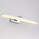GobekUsa Linear LED Vanity Light with Acrylic Shade in Warm/White, Silver Finish, 19"/23" Width