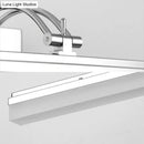 GobekUsa Linear LED Vanity Light with Acrylic Shade in Warm/White, Silver Finish, 19"/23" Width