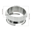 Modern silver machined coffee dosing funnel ring kitchen accessory by Decorbites