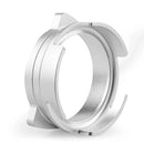 Modern silver machined coffee dosing funnel ring kitchen accessory by Decorbites