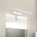 GobekUsa Modern Streamlined LED Vanity Wall Light - White Metal Shade, Warm/White Light, 17"/23" L