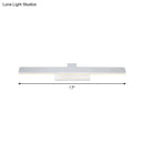 GobekUsa Modern Streamlined LED Vanity Wall Light - White Metal Shade, Warm/White Light, 17"/23" L