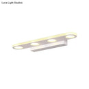 GobekUsa Oblong Bathroom LED Vanity Light Acrylic 4/6 Lights Simplicity Wall Mounted Mirror Lighting in Warm/White